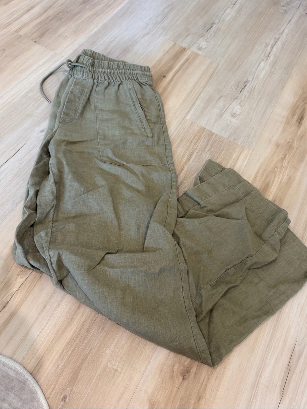 Lightweight Olive Drawstring Pants
